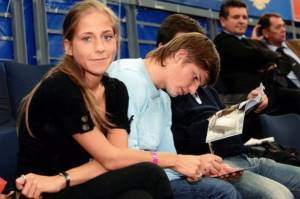 Yulia Baranovskaya and Andrei Arshavin in London