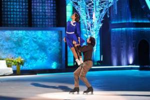 Yulia Baranovskaya and Maxim Shabalin in the show &#39;Ice Age&#39;