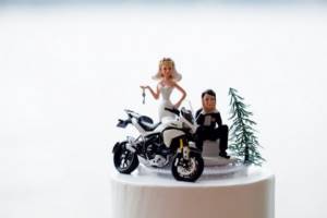 Funny cake toppers for a biker party