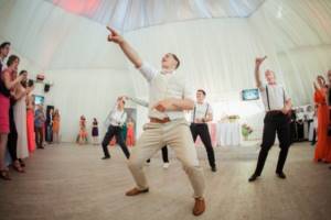 Funny dancing at a wedding