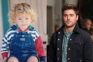 Zac Efron in childhood and now