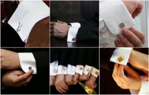 Wedding cufflinks for a tuxedo