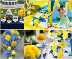 Yellow and blue wedding