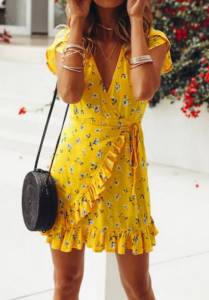 yellow rustic dress