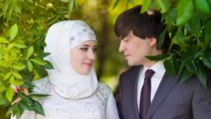 Bride and groom in Dagestan