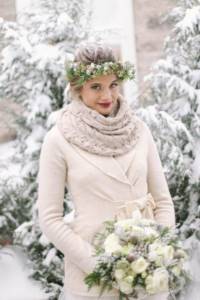 Winter image of the bride