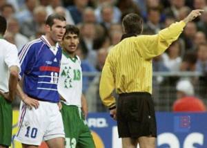 Zinedine Zidane Facts - History of Red Cards.