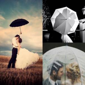 Umbrella at a wedding